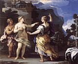 Luca Giordano Famous Paintings - Venus Punishing Psyche with a Task